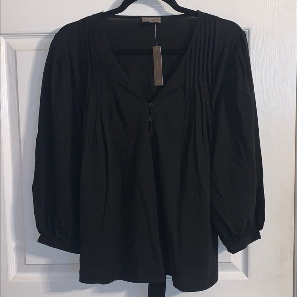 J Crew Point Sur Black Top